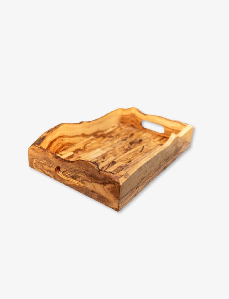 Rectangular olive wood serving plate